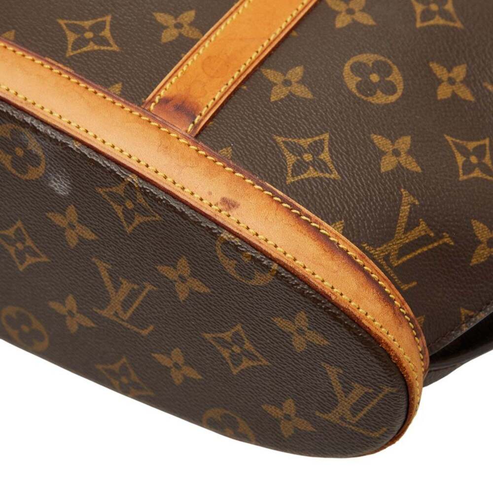 LOUIS VUITTON Authentic Brown Monogram Leather Tote Bag - Picture 4 of 12